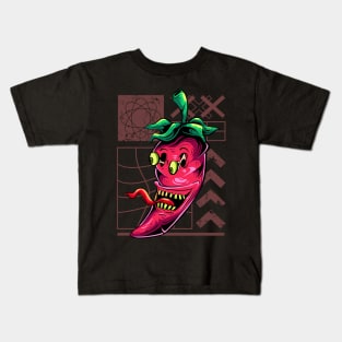 Food Monster, scary chili Kids T-Shirt